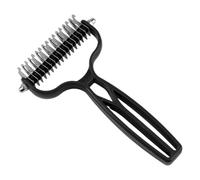 Dog Grooming Rake - 15.5x10.3x2.5cm Hair Removal Ergonomic Handle Tool | Interactive Pet Grooming Tool - Dog Brush for Short Thick Coat Puppy Kitten Animals Bathroom Living Room Shelter Supplies