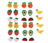 Dog Hair Clips Fruit Shape Barrettes 28pcs Knitting Dog Grooming Accessories for Puppies Hair Decoration Polyester Colorful Styles
