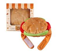 Dog Halloween Costume, Hamburger Dog Hat, Funny Burger Costume, Cat Burger Hat, Pet Halloween Accessory, Cosplay Dog Headwear, Puppy Costume Accessory, Kitten Burger Costume