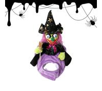 Dog Halloween Costume Pet Outfit with Adjustabl Delivers E Chest Strap | Halloween Witch Riding Small Dog Costume for Party Cosplay Event Outdoor