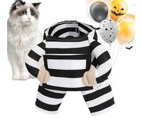 Dog Halloween Costumes, Kitten Dress Up Clothes, Soft Comfortable Fit, Adjustable Design, Pet Cosplay Outfit for Dogs, Cats, Halloween Party Or Daily Fun Wear, Black and White