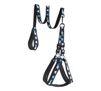 Dog Harness and Leash Set, Reflective Adjustable Traction Lead with Optimized Force Balance, Breathable Non-Slip Harness for Outdoor Training, Medium Dogs, Large Breeds, 0.79x47.24x0.79 inches