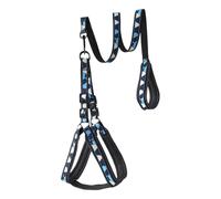 Dog Harness Leash, Reflective Traction Lead, with Breathable Adjustable Fit, Suitable to Outdoor Training, Non-Slip Gear for Medium Use, Puppy Walking, 0.79x47.24x0.79 inches