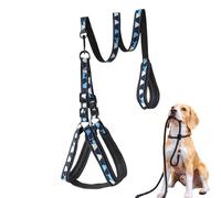 Dog Harness, Reflective Puppy Traction Lead, 0,79 x 47,24 x 0,79 pouces No-Pull Design, Tissu respirant Mesh Fabric, Leash réglable Harness Leash for Outdoor Training Medium Dogs Large Breed