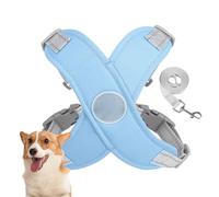 Dog Harness Set, No-Pull Adjustable Harness, 32x40cm Reflective Padded Design, Large Dogs Easy Control, Outdoor Adventures Front for Training, Night Walking