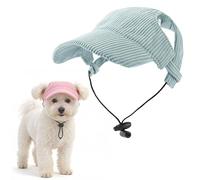 Dog Hat, Breathable Baseball Cap with Ear Holes, Adjustable for Medium Large Dogs, Summer Outdoor Sun Protection (Green,Medium)