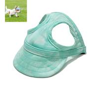 Dog Hats for Small Dogs with Ear Holes, Lightweight Dog Visors for Medium and Large Dogs, Pet Sunhat Outdoor Walks, Beach & Summer Activities (Cloud Green,X-Large)