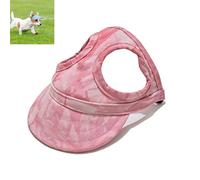 Dog Hats for Small Dogs with Ear Holes, Lightweight Dog Visors for Medium and Large Dogs, Pet Sunhat Outdoor Walks, Beach & Summer Activities (Cloud Pink,X-Large)