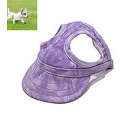 Dog Hats for Small Dogs with Ear Holes, Lightweight Dog Visors for Medium and Large Dogs, Pet Sunhat Outdoor Walks, Beach & Summer Activities (Cloud Purple,X-Large)