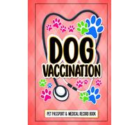 Dog Health Passport & Vaccination Record: Essential Pet Health Organizer for Puppies and Adult Dogs Log Book, Ideal for Travel & Emergency Medical History