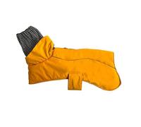 Dog High Collar Clothes Autumn Winter Thick Warm Greyhound Whippet Fine Dog Windproof Coat(Yellow,L)