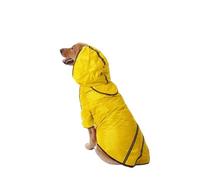 Dog Hooded Raincoat Waterproof Dog Outdoor Clothing Reflective Strip Design Suitable for Small Medium and Large Dogs(Yellow,5XL)