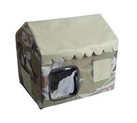 Dog House Cooling Shelter, Insulated Cat Cave, Enclosed Pet House, All Season Design, Weather-Resistant Build, for Lawn Garden Patio Balcony Use, 18.11x14.96x16.93 inches