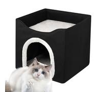 Dog House Indoor - Condo de chat pliable, caisse de lit pour animaux de compagnie | Chéns de chien pliable élégant, cube de couchage doux pour chambre à coucher intérieure maison de salon chiots chato