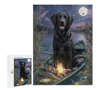 Dog in Boat with Fire and Fish Puzzle 1000 Pièces Educa Jouet en Bois Cadeau Unique Décoration Intérieure Jeu Éducatif Challenge Toy Adultes Et Enfants À Partir De 14 Ans 500 PCS