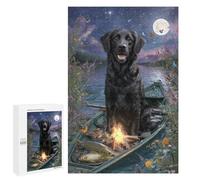 Dog in Boat with Fire and Fish Puzzle 1000 Pièces Educa Jouet en Bois Cadeau Unique Décoration Intérieure Jeu Éducatif Challenge Toy Adultes Et Enfants À Partir De 14 Ans 1000 PCS