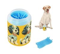 Dog in Pattern Outfit Art Brosse de massage réutilisable avec brosse de massage douce Essentiel pour tous les propriétaires d'animaux de chiens de petite, moyenne et grande race, chats