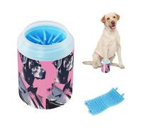 Dog in Suit Art Brosse de bain réutilisable en silicone souple pour chiens de petite, moyenne et grande race