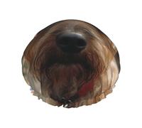 Dog in the Park Bonnet de douche imperméable avec bande élastique double couche réutilisable pour tous les types de cheveux