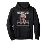 Dog is Friendly I am Not Brown Poodle Pull Moche Noël Sweat à Capuche