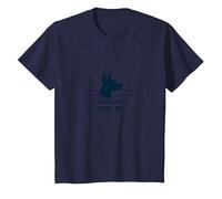 Dog is My Copilot - Aventure de Voyage pour Amoureux des Animaux T-Shirt, Enfant, Bleu Marine, 10 Ans