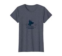 Dog is My Copilot - Aventure de Voyage pour Amoureux des Animaux T-Shirt, Femme, Bleu Chiné, XS