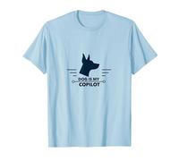 Dog is My Copilot - Aventure de Voyage pour Amoureux des Animaux T-Shirt, Homme, Bleu Céleste, XXL