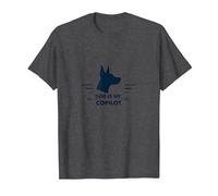 Dog is My Copilot - Aventure de Voyage pour Amoureux des Animaux T-Shirt, Homme, Chiné Foncé, 3XL