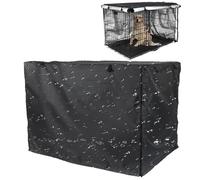 Dog Kennel Cover,Silver Coated Private Cloth Crate Covers - Air Circulation and Comfort Waterproof Kennel Cover with Double Door, Anti-UV Crate Supplies with Ventilation Window for Outdoor, Indoor