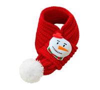 Dog Knitted Scarf, Colorful Christmas Dog Scarf, Holiday Themed Pet Wear, Adjustable Winter Dog and Cat Accessories 23.62 inches for Pet, Dogs, Puppy, Cat, Kitten (Red, Green)