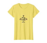 Dog Lady by Choice Proud Pet Owner Impression de Patte T-Shirt, Femme, Citron, 3XL