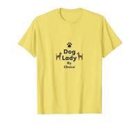 Dog Lady by Choice Proud Pet Owner Impression de Patte T-Shirt, Homme, Citron, S