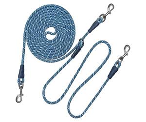 Dog Lead 6 Meters - Reflective Pet Walking Rope, Long Tracking Line Heavy Duty, Recall Training Safety Leash, Outdoor Yard Garden Playing Cord, Camping Exploring Traction Belt, Single Puppy | for Two