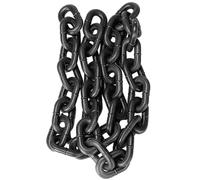 Dog Lead Chain, Simulation Iron Rope, Training Walking Tie Out with Strong Sturdy Build, Premium Outdoor Accessory, Silver/Black Size Pack for Yard Beach Camping Hiking Travel Park Garden Walkway