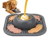 Dog Lick Ball - Interactive Silicone Slow Feeder Mat, Features Industrial Strength Suction Cups to Prevent Floor Sliding, Built with Thick Tear Resistant Platinum Cured Food Grade Silicone, Slow