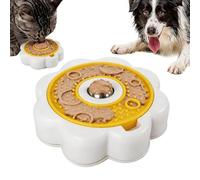 Dog Lick Bowl Ball, Slow Feeding Pet Treat Dish, Textured Silicone Feeder with Groove Pattern, Non Slip Base Bowl, Calming Enrichment Tray Suction Style Indoor Pet Feeding Home Use