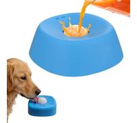 Dog Lick Bowl, Dog Licking Bowl with Ball, Licky Ball for Dogs,Entertained Interactive Dogs Liquid Treat Licky Sip Bowls for Yogurt, Broth & Puree, Enrichment & Calm Feeding for All Breeds (Blue)