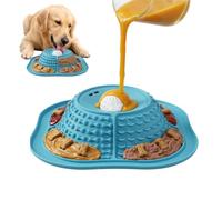 Dog Lick Bowl, Non Slip Slow Feeder Liquid Bowl with Rolling Ball Mat