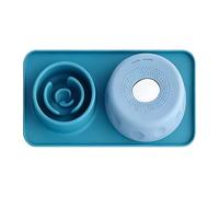 Dog Lick Bowl with Ball,2 in 1 Anti-Choking Non-Slip Silicone Dish | 500ml Slow Feeder Dog Bowls,for Licking Eating Liquid Treat Yogurt