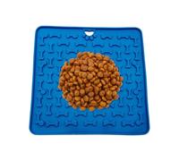 Dog Lick Pad, Silicone Pet Mat, Slow Feeding Tool, Textured Design, 18.7x18.7cm, 7.36x7.36 inches, Non Slip Suction Base, Great for Training Puppy Enrichment Treat Time