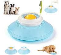 Dog Lick Sphere, Dog Licks Roll Ball, Dogs Liquid Lick Bowl, Dogs Lick Sphere Slow Feeder, for Pet Calming & Anxieties Relief, for Small Medium and Large (Yellow)