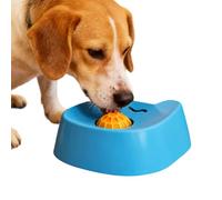 Dog Licking Bowl - Non Slip Silicone Dish with Rotating, Ball Slow Feeder for Medium, Dogs Puppies Pet Standing Camping, Car Home Outdoor, Indoor Yard Fun and Healthy Eating