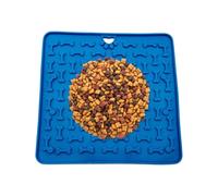 Dog Licking Mat, Cat Food Pad, Puppy Training Tool, 7.4x7.4 inch Silicone Design, Slow Feeding Textured, Easy-to-Clean Material, for Boredom Relief Treat Time Enrichment Home Use