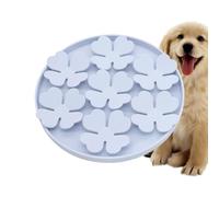 Dog Licking Mat - Peanut Butter Slow Feeder Bowl, Puzzle Feeder With Suction Cup, Raised Flower Design For Water Yogurt Wet Or Dry Food, Boredom Relief Grooming Pet Training In Shower, Interactive Dog