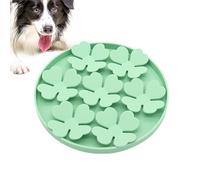 Dog Licking Mat - Peanut Butter Slow Feeder Bowl, Puzzle Feeder With Suction Cup, Raised Flower Design For Water Yogurt Wet Or Dry Food, Boredom Relief Grooming Pet Training In Shower, Interactive Dog