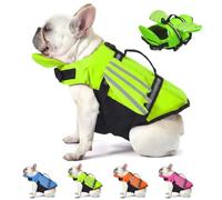 Dog Life Jacket with Chin Float,Shark Vest with Rescue Handle，Vert：S