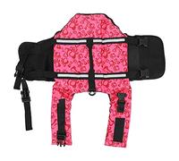 Dog Life Jacket with Handle & Reflective Strips | Adjustable Pet Swim Vest for Swimming/Boating/Water Security | High Buoyancy Dog Swimsuit, Quick - Dry Mesh (M)