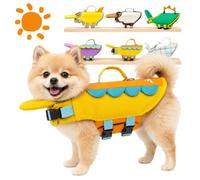 Dog Life Jacket with headrest, Dog Life Vest for Small Dogs，E：XS