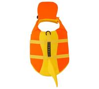 Dog Life Jacket with Rescue Handle and Chin Float for Swimming | Durable polyester flotation vest with chin support designed for water safety and comfort Jaune S