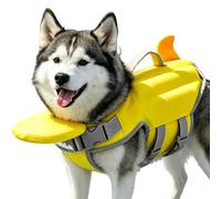 Dog Life Vest, High Buoyancy Dog Life Jacket with Rescue Handle | Adjustable Anti-Slip Dog Floating Water Jacket, For Puppy Small Medium Dogs, Swimming Boating With Front Chin Float